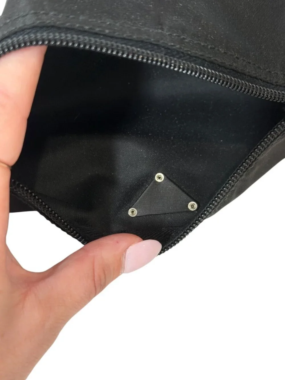 NWT Prada VINTAGE Black Nylon Vela Cylinder Cosmetic Pouch